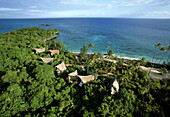 View of holiday village at Chumbe Island Coral Park, Zanzibar Island, Tanzania, Africa