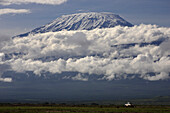 Blick vom Amboseli Nationalpark auf den Kilimandscharo, Kenia, Afrika