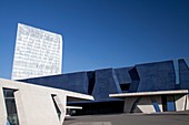 Telefonica building and Museum of Natural Science of Barcelona in Fòrum area, Barcelona, Spain