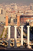 Avenue of Maria Cristina in Montjuich, Barcelona, Spain