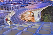 Structure and walkways on top of Metrosol Parasol, in Plaza de la Encarnación,Sevilla,Andalucía,Spain