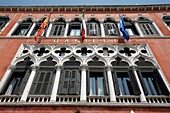 The facade of the Danieli Hotel, Venice, Italy