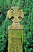 The Nevern Cross  Medieval Celtic Christian stone cross in the graveyard of Nevern Parish Church, Pembrokeshire, Dyfed, Wales UK