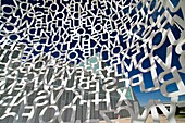 Letter art sculpture  Expozaragoza  Saragosse  Aragon  Spain