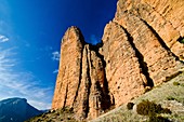 Climbers at Mallos de Riglos, Huesca, Aragon Spain