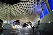 Metropol Parasol structure at De la Encarnacion Square, it was designed by Jürgen Mayer-Hermann  Seville, Andalusia, Spain, Europe