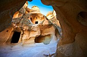 Early Christian church in the Fairy Chimneys near Zelve, Cappadocia Turkey