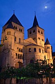 Cathedral of Trier, World Heritage Site, illuminated at night, Trier, Germany