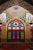 Interior of the winter prayer hall, Nazir ul Mulk Mosque, Shiraz, Iran