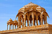 The Royal Cenotaphs near Jaisalmer, Rajasthan, India