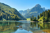 Obersee mit Brünnelistock, Glarner Alpen, Glarus, Schweiz, Europa