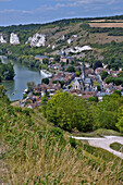 View Of The Chalk Cliffs, Val Saint-Martin And The Seine From Chateau Gaillard, Le Petit Andelys, Eure (27), France