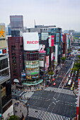 Japan, Tokyo City, Ginza District, Street scene, Harumi Avenue.Harumi Avenue