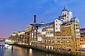England,London,Southwark,Shad Thames,Butlers Wharf and River Thames