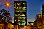 The Prime Tower at night, Zurich, Switzerland, Europe