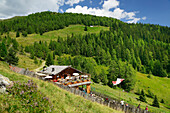 Alpine hut, Moarhofalm, Putzenhoehe, valley of Pustertal, South Tyrol, Italy