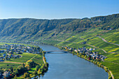 View at Piesport, Moselle, Rhineland-Palatine, Germany