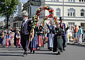 Folk festival Warnemuender Umgang at seaside resort Warnemuende, Rostock, Mecklenburg Western Pomerania, Germany, Europe