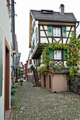 Fachwerkhaus in einer Gasse, Gengenbach, Schwarzwald, Baden-Württemberg, Deutschland, Europa