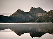 View at Cradle Mountain with Dove Lake, sunrise, Cradle Mountain Lake St Clair National Park, Tasmania, Australia