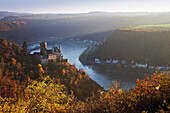 Katz castle above St Goarshausen, Unesco World Cultural Heritage, Rhine river, Rhineland-Palatinate, Germany