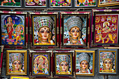 Bilder von Hindu Gottheit zum Verkauf, Munger, Monghyr, Bihar, Indien
