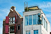 Dutch modern houses, Jordaan neighborhood, Amsterdam, Netherlands.