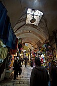 Souk Arabic market in the Palestinian area of Jerusalem  Israel.