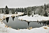 Junction Creek in early winter, Greater Sudbury Lively, Ontario, Canada