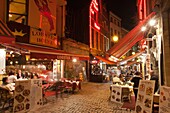 Rue des Bouchers, Brussels, Belgium, Europe.