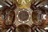 St Nicholas Church, view of the dome, Prague, Czech Republic