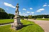 Marble statue in the garden of Nordkirchen castle, Nordkirchen, North Rhine-Westphalia, Germany, Europe