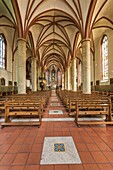 Inside the historic St  Felizitas cathedral in Luedinghausen, North Rhine-Westphalia, Germany, Europe