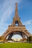 Champ de Mars, park around of Eiffel Tower, Paris, France  No building better symbolises Paris than the Tour Eiffel