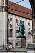 Feldherrnhalle with the statue of Johann Tserclaes, Count of Tilly, Odeonsplatz, Munich, Germany