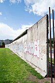 Section of original Berlin Wall at Bernauer Strasse in Berlin Germany