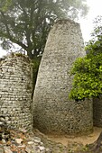 The Conical Tower at the ruined city of Great Zimbabwe