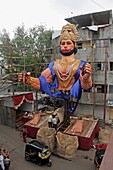 making of hanuman statue, Ganpati festival Pune , Maharashtra , India