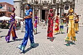 Street Entertainers, Plaza de la Catedral, Old Havana, Cuba