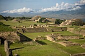 Overview of the Zapotec city of Monte Alban, Oaxaca, Mexico