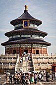 View of the Temple of Heaven from the east gate during summer in Beijing, China