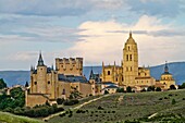 Alcazar and Cathedral Segovia, Castile La Mancha, Spain