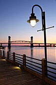 Riverwalk on the Cape Fear River, Wilmington, North Carolina, USA
