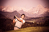 Golfer, Golf course in austrian alps, Austria