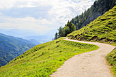 Blick vom Kaiserschützensteig ins Inntal, Bergstraße, Kaisertal, Kufstein, Tirol, Österreich