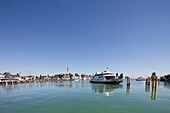 View of the harbor and Romanshorn, Romanshorn, Lake Constance, Baden-Wuerttemberg, Germany