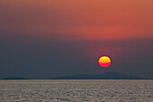Sonnenuntergang über dem Malawi See, Malawi, Afrika