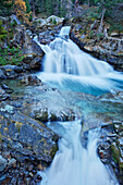Waterfall in Bernina range, Bernina range, Engadin, Grisons, Switzerland