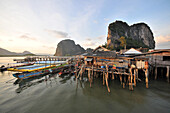 Ko Panyi stalkvillage in Ao Phang Nga near Phuket, Andaman Sea, Thailand, Asia