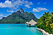 Mount Otemanu, Saint Regis Bora Bora Resort, Bora Bora, Society Islands, French Polynesia, Windward Islands, South Pacific
